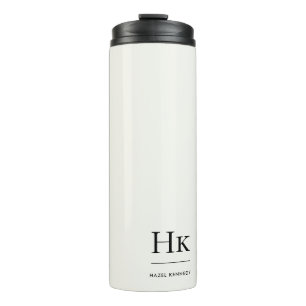 Monogram Modern Minimalistisch Chic Eenvoudig Ivoo Thermosbeker