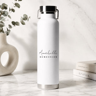 Monogram Modern Minimalistisch Schoon Eenvoudig Waterfles