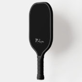 Monogram Modern minimalistisch zwart-wit Pickleball Paddle (Links)