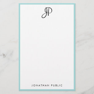 Monogram Modern Minimalistische Sjabloon Typografi Briefpapier