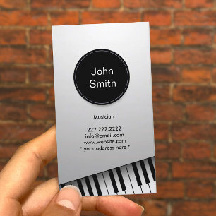 Monogram Modern Pianist Musician Music Visitekaartje