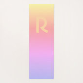 Monogram Modern Pink Sunset Colors Yogamat (Achterkant)