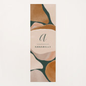 Monogram modern roestgroen abstract stijlvol desig yogamat (Voorkant)