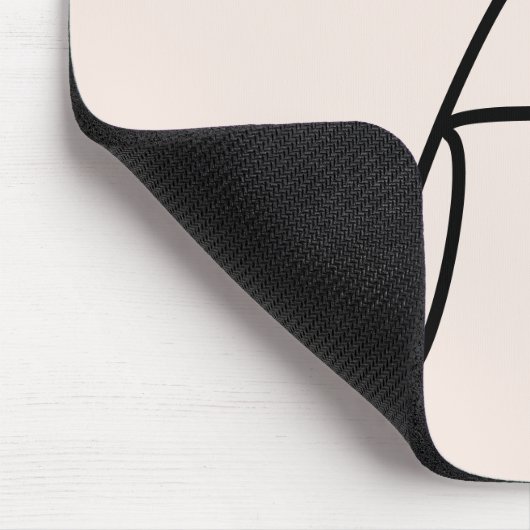 Monogram Modern Script Blush Pink Initialen Muismat (Hoek)