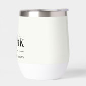 Monogram Modern Simple Elegant Ivory White Custom (Gauche)