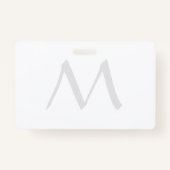 Monogram Modern Simple Minimalist Plain Badge (Voorkant)