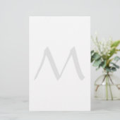 Monogram Modern Simple Minimalist Plain Briefpapier (Staand voorkant)