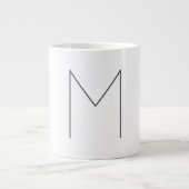 Monogram Modern Simple Minimalist Plain Extra Grote Beker (Voorkant)