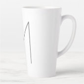 Monogram Modern Simple Minimalist Plain Latte Mok (Rechts)