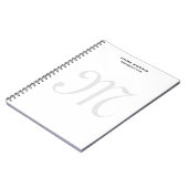 Monogram Modern Simple Minimalist Plain Notitieboek (Linkerzijde)