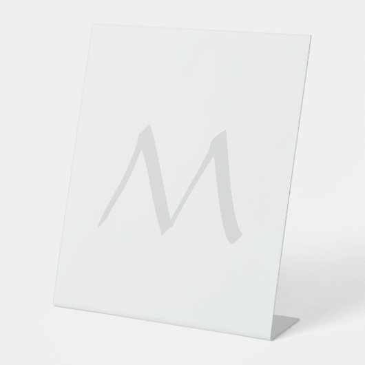 Monogram Modern Simple Minimalist Plain Reclamebord Met Voetstuk (Voorkant)