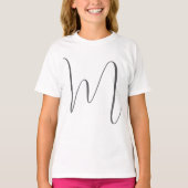 Monogram Modern Simple Minimalist Plain T-shirt (Voorkant)