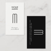 Monogram Modern Slank en Slank Visitekaartje (Voorkant / Achterkant)