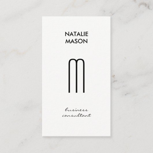 Monogram Modern Slank en Slank Visitekaartje (Voorkant)