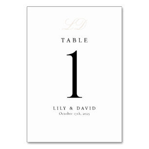 Monogram Modern Tafelnummer