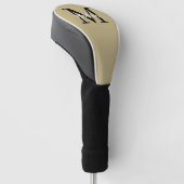 Monogram Modern Tan Black Sand Golfheadcover (Schuin)