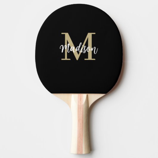 Monogram Modern Tan Black Sand Tafeltennisbatje (Voorkant)