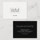 Monogram | Modern uitvoerend Visitekaartje (Voorkant / Achterkant)