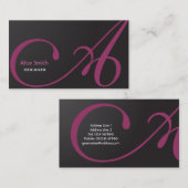 Monogram Modern Visitekaartje (Voorkant / Achterkant)