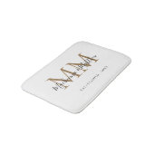 Monogram moderne Elegant Black Gold Pas getrouwd N Badmat (Gekanteld)