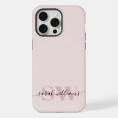 Monogram Moderne Elegant Chic Script Name iPhone Hoesje (Achterkant)