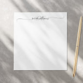 Monogram Moderne Elegante Chic Script Naam Notitieblok
