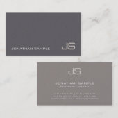 Monogram Moderne Elegante Professionele Sjabloon L Visitekaartje (Voorkant / Achterkant)