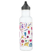 Monogram Moderne Floral Waterverf Waterfles (Rechts)