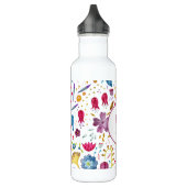 Monogram Moderne Floral Waterverf Waterfles (Links)