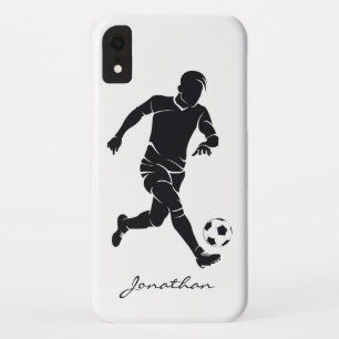 Monogram Moderne Football Sport Player Sport iPhone XR Hoesje