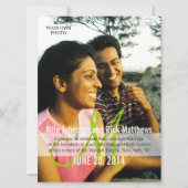 Monogram moderne fotoweddenschappen kaart (Voorkant)