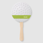 Monogram. Moderne golfbal textuur. Handwaaier (Voorkant)