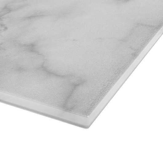 Monogram moderne grijze marmer- en houtfamilie snijplank (Hoek)