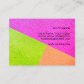 Monogram Moderne, heldere kleurenblokken Visitekaartje (Achterkant)