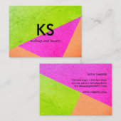 Monogram Moderne, heldere kleurenblokken Visitekaartje (Voorkant / Achterkant)