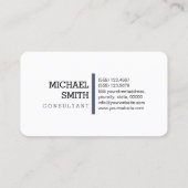 Monogram Moderne Horizontale Onafhankelijkheid Visitekaartje (Achterkant)