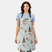 Monogram | Moderne Kerstmis halverwege de eeuw Schort (Gedragen)