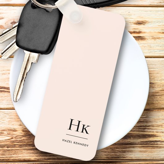 Monogram moderne klassieke minimalistische monogra sleutelhanger