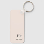 Monogram moderne klassieke minimalistische monogra sleutelhanger (Achterkant)