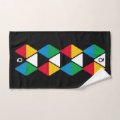 Monogram moderne kleurrijke driehoeken bad handdoek (Handdoek)