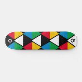Monogram moderne kleurrijke driehoeken skateboard (Horizontaal)