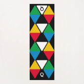 Monogram moderne kleurrijke driehoeken yogamat (Voorkant)
