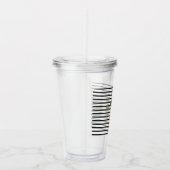 Monogram moderne Limoen Limoncillo Stripes Acryl Drinkbeker (Rechts)