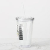 Monogram moderne Limoen Limoncillo Stripes Acryl Drinkbeker (Links)