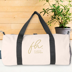 Monogram Moderne Minimalistische Blush Pink Script Plunjezak