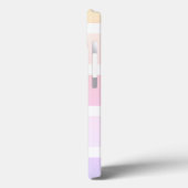 Monogram moderne pasteelregenboogstripes Case-Mate iPhone case (Achterkant / Links)