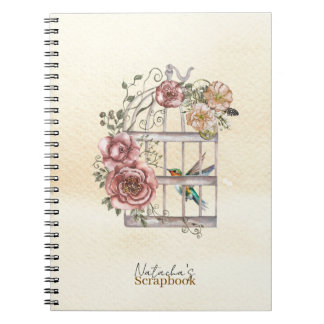 Monogram Moderne pastel kraft papier Waterverf kun Notitieboek