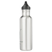 Monogram Moderne Sage Groene Club Gepersonaliseerd Waterfles (Rechts)