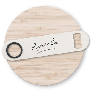Monogram Moderne Stijlvolle Eenvoudige Handtekenin Speed Flessenopener