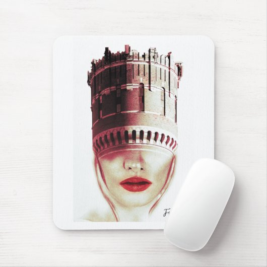 Monogram moderne unieke Imagination Collage artwor Muismat (Met muis)